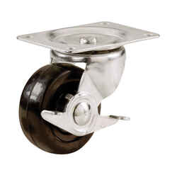 Shepherd 5 in. Dia. Swivel Rubber Caster 200 lb. 1 pk