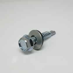 Ace 1/4-14 Sizes x 1-1/2 in. L Hex Hex Washer Head Steel Self-Sealing Screws Zinc-Plated 1 lb.