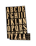 Hy-Ko Polyester A-Z Letter Set Self-Adhesive Gold 2 in.