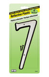 Hy-Ko 4 in. Reflective White Plastic Nail-On Number 7 1 pc.