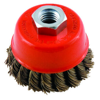 Forney 2.75 in. Dia. x 5/8 in. Knotted Steel Cup Brush 1 pc.