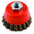 Forney 2.75 in. Dia. x 5/8 in. Knotted Steel Cup Brush 1 pc.