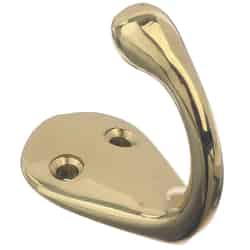 Ace 1-3/4 in. L Gold Brass Bright Brass Single Garment Hook 1 pk Small