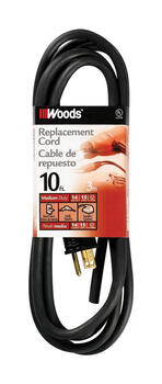 Woods 14/3 SJEW 10 ft. L Power Cord 125 volts