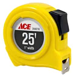 Ace 25 ft. L x 1 in. W High Visibility Tape Measure Yellow 1 pk
