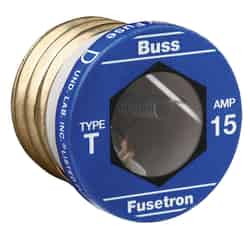 Bussmann 15 amps 125 volts Plastic Dual Element Plug Fuse 4 pk