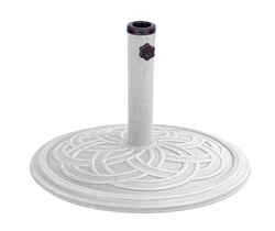 Bond Manufacturing White Resin Stone Umbrella Base 17.7 L x 13.18 in. H x 17.7 in. W