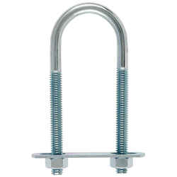 Hampton 3/8 in. x 1-3/8 in. W x 3-7/8 in. L Coarse Zinc-Plated Steel U-Bolt