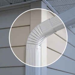 Amerimax 3 in. H X 5.25 in. W X 12 in. L White Aluminum B Gutter Elbow