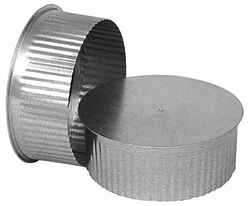 Imperial Manufacturing 8 in. Dia. Steel Crimped Pipe End Cap