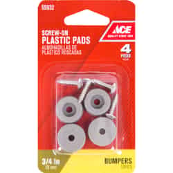 Ace Plastic Bumper Pads Round 3/4 in. W Gray 4 pk