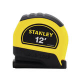 Stanley LeverLock 0.5 in. W x 12 ft. L Tape Measure Yellow 1 pk