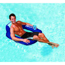 Swimways Blue Fabric/Mesh Inflatable Floating Pool Mat
