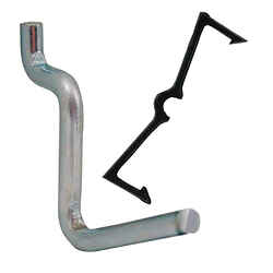 Crawford Zinc Plated Steel 0.05 in. Peg Hooks 8 Black/Silver