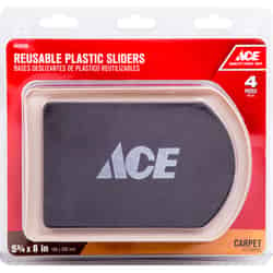 Ace Plastic Slide Glide Brown Rectangle 5-3/4 in. W x 8-1/4 in. L 4 pk