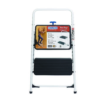 Cosco 28.15 in. H x 17.323 in. W Steel 2 Folding Two Step Stool 200 lb.