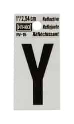 Hy-Ko Reflective Vinyl 1 in. Letter Self-Adhesive Black Y