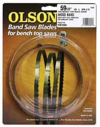 Olson 0.1 in. W x 0.02 in. x 59.5 L Carbon Steel Band Saw Blade 14 TPI Hook 1 pk