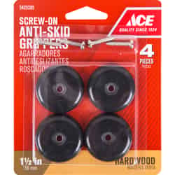 Ace Plastic Heavy Duty Anti-Skid Pads Black Round 1-1/2 in. W 4 pk