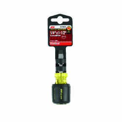 Ace Slotted 1/4 Screwdriver 1-1/2 in. Black 1 Steel