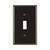 Leviton Brown 1 gang Toggle Nylon 1 pk Wall Plate