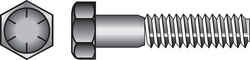 HILLMAN 1/2 in. Dia. x 2 in. L Heat Treated Yellow Dichromate Hex Head Cap Screw 50 box