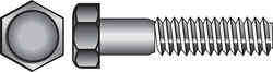 HILLMAN 1/4 in. Dia. x 2 in. L Zinc Plated Steel Hex Bolt 100 box