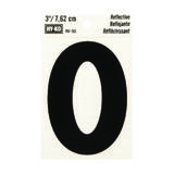 Hy-Ko 3 in. Vinyl Black Letter Self-Adhesive O Reflective