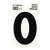 Hy-Ko 3 in. Vinyl Black Letter Self-Adhesive O Reflective