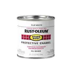 Rust-Oleum Stops Rust Indoor and Outdoor Flat White Oil-Based Protective Paint 0.5 pt