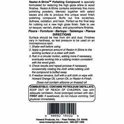 Howard Restor-A-Shine No Scent Polishing Compound 16 oz Cream