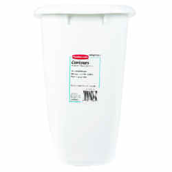 Rubbermaid 15 qt. White Open Top Wastebasket
