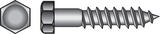 HILLMAN 1/4 in. x 5 in. L Hex Hot Dipped Galvanized Steel Lag Screw 100 pk