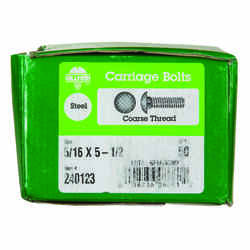 HILLMAN 5/16 Dia. x 5-1/2 in. L Zinc-Plated Steel Carriage Bolt 50 pk