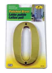 Hy-Ko Brass Bronze 0 Number Nail-On 5 in.
