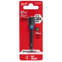 Milwaukee SHOCKWAVE IMPACT DUTY 3/8 inch drive in. x 2.5625 in. L Nut Driver 1/4 in. 1 pc. Hex S