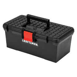 Craftsman 16 in. Plastic Classic Tool Box 6.4 in. H Black