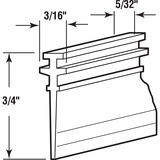 Prime-Line 3/4 in. H X 5/32 in. W Clear Frameless Shower Door Bottom Seal