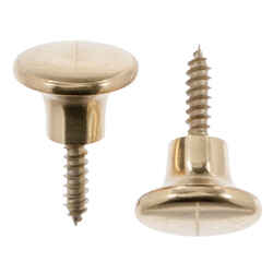 Ace Decorative Round Furniture Knob 1/2 in. D 1 in. Brass 2 pk