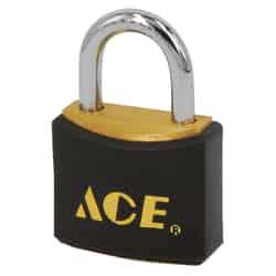 Ace 1 in. H x 1 in. W x 1/2 in. L Pin Tumbler Padlock 2 pk Keyed Alike Brass