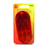 Peterson Oblong Reflector Acrylic Lens 4-3/8 in. x 1-7/8 in. Red 2/Carded