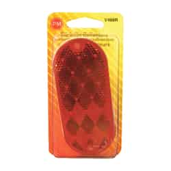 Peterson Oblong Reflector Acrylic Lens 4-3/8 in. x 1-7/8 in. Red 2/Carded