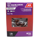 Ace 9 Sizes x 1 in. L Hex Hex Washer Head Ceramic Steel Self-Sealing Screws 1 lb.