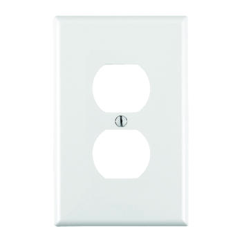 Leviton Midway White 1 gang Nylon Wall Plate 1 pk Duplex Outlet