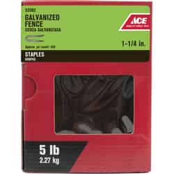 Ace 1-1/4 in. L Fence Staples Galvanized 5 lb. Steel