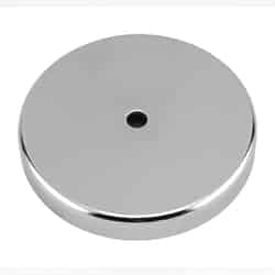 Master Magnetics .18 in. Ceramic 11 lb. pull 3.4 MGOe Silver 2 pc. Round Base Magnet