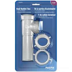 Plumb Pak 1-1/2 in. D Plastic End Outlet Tee