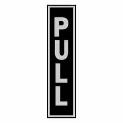 Hy-Ko English Pull 8 in. H x 2 in. W Aluminum Sign