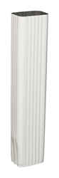 Amerimax 3 in. H X 4 in. W X 120 in. L White Aluminum Downspout