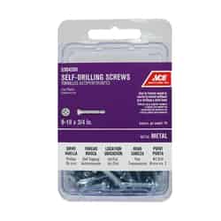 Ace 8 Sizes x 3/4 in. L Phillips Pan Head Zinc-Plated Self- Drilling Screws Steel